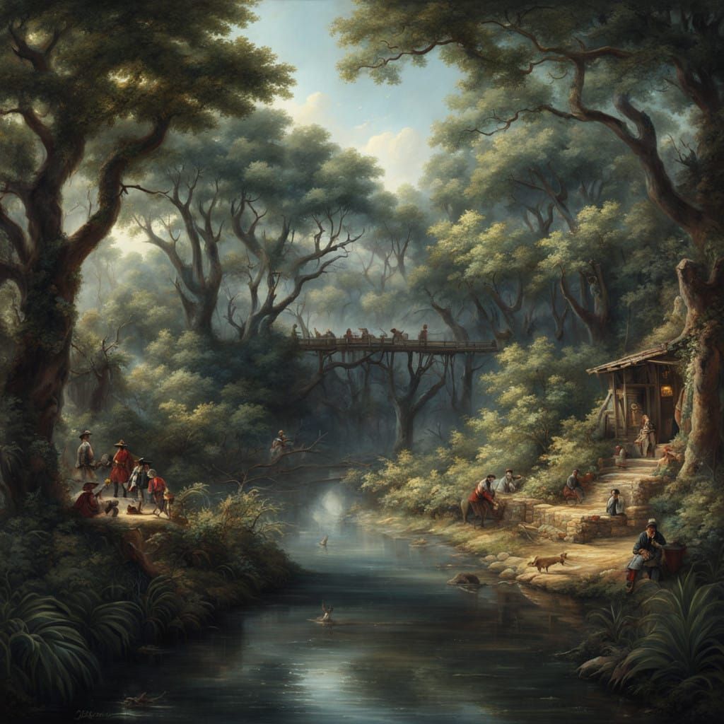 Spanish Lancer Feasts with Native American Scouts in 1700s S...