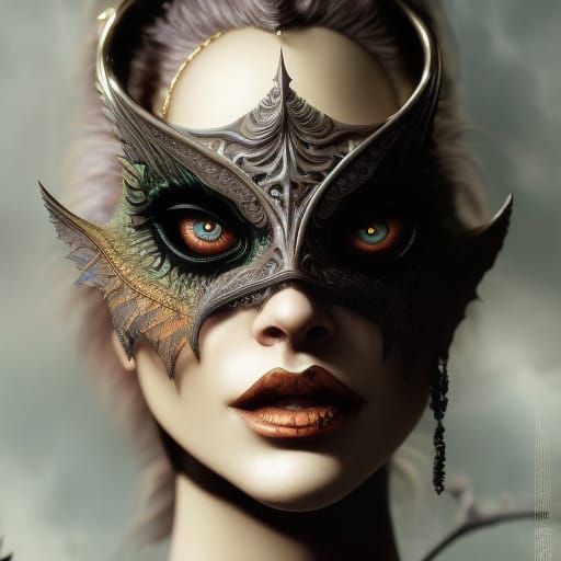 Detailed Portrait of a Voluptuous Goddess in Digital Art