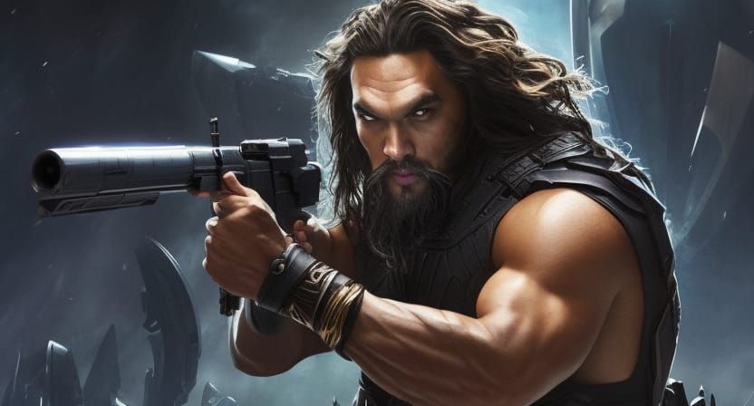 Jason Momoa Stargate Atlantis Portrait in Artstation Style