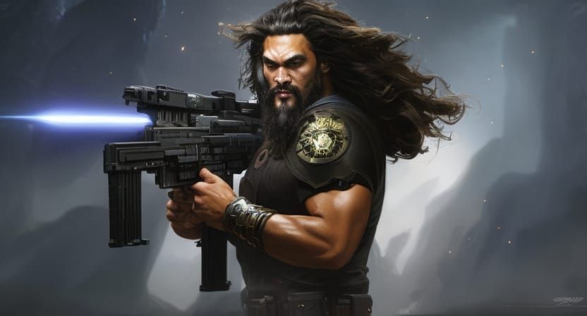 Jason Momoa as Stargate Character, Detailed Portrait