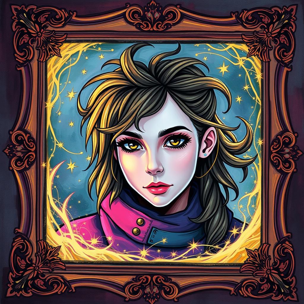 Fantasy Portrait of Can Twinkle in Ornate Frame
