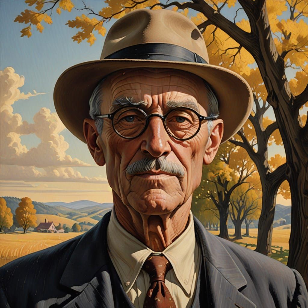 Portrait of a Gentleman in English Countryside Attire, à la ...