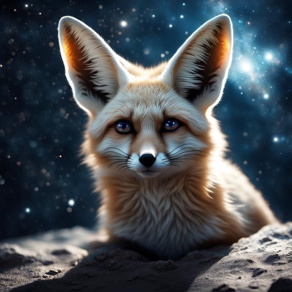 Epic Galaxy Fox Silhouette in Photorealistic CGI