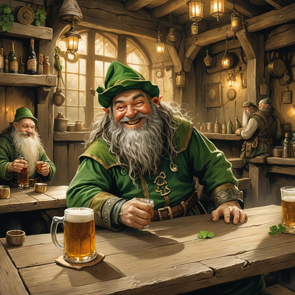 Cheerful Dwarf Celebrates St. Patrick's Day