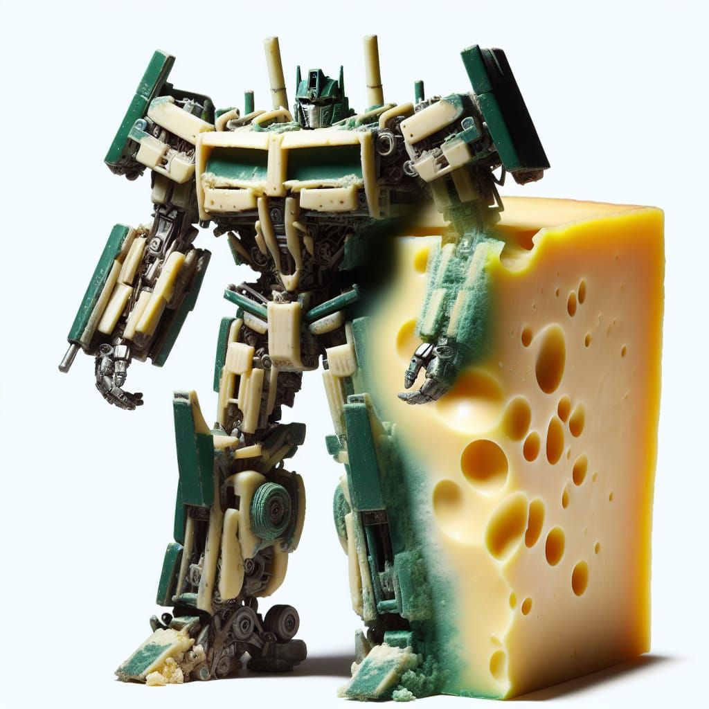 Transformer Robot Transforms Into Mouldy Cheese