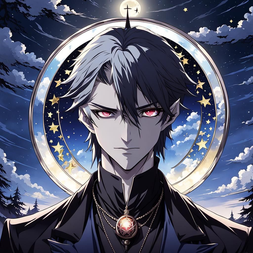 Vampire Under Starry Moon: Anime Key Visual