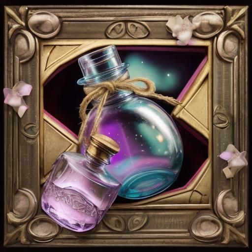 A baby shooting stars pink potion bottle