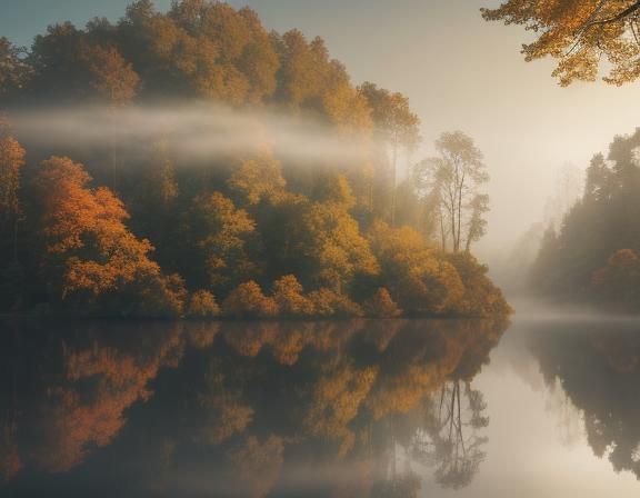 Serene Autumn Landscape in Sigulda, Latvia