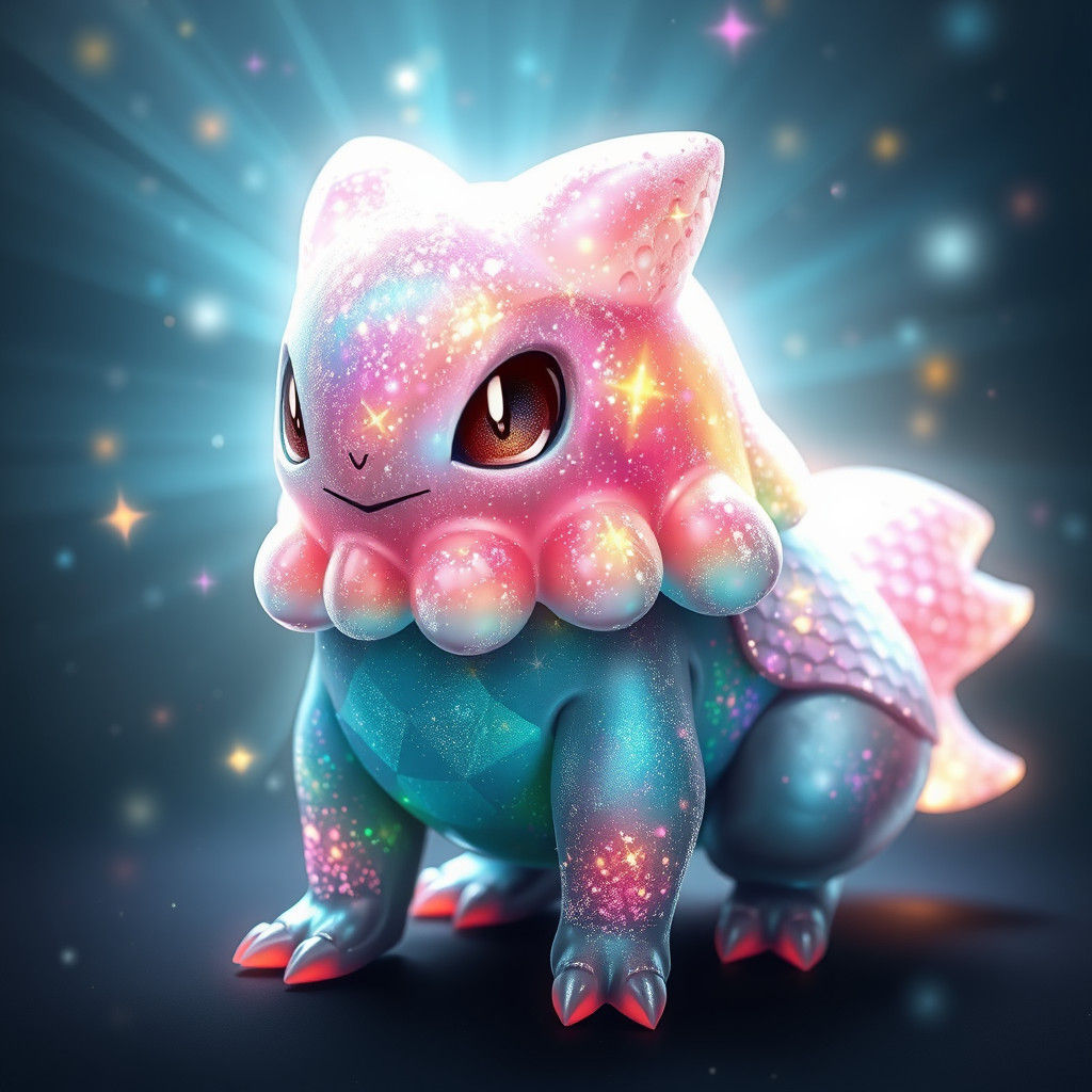 Shiny Galaxy Charizard Pokémon with Ethereal Glow