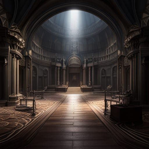 Forgotten Throne Room, Dark and Dusty Fantasy Art