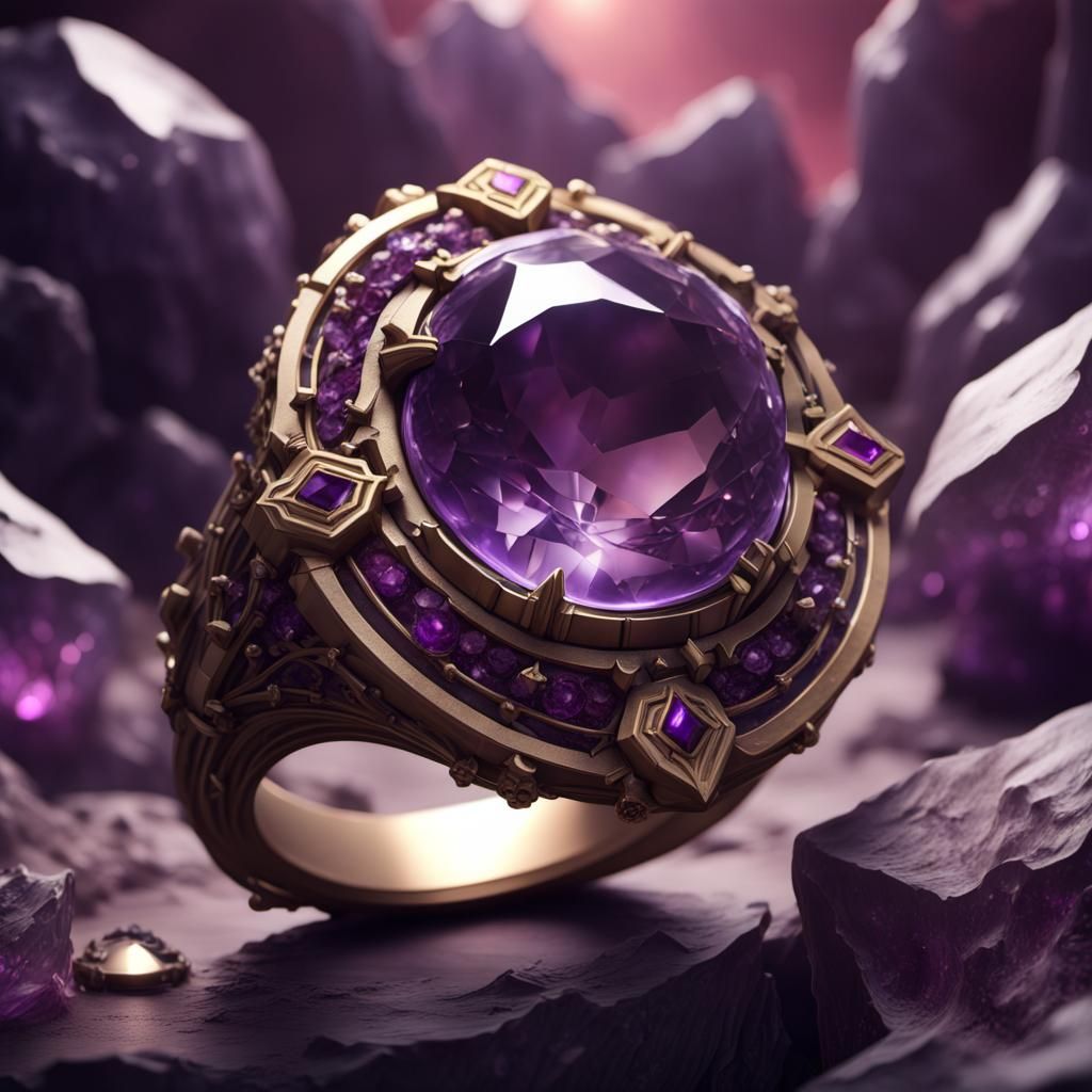 Amethyst Crystal Ring Fantasy Concept Art