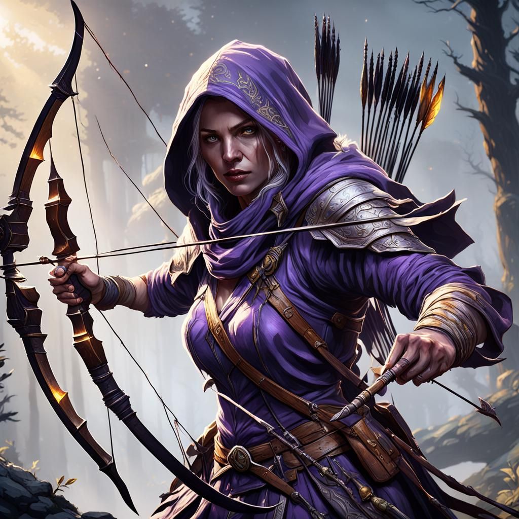 Hooded Ranger in Shadows: Dark Fantasy Concept Art