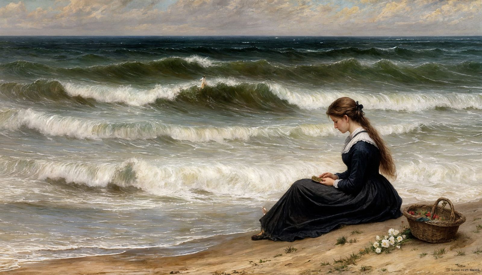 Seascape in the Style of George Elgar Hicks