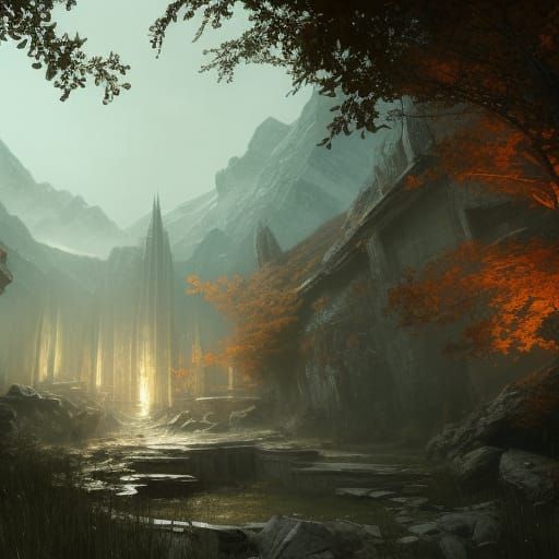 Skyrim Whiterun Concept Art in 8k Resolution