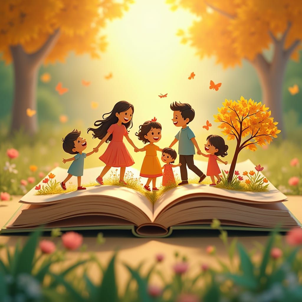 Happy Family Memories Unfold in Popup Book