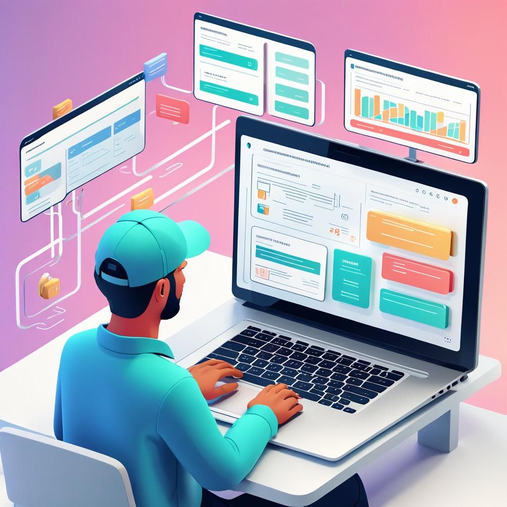 Dropshipping Process as Animated 3D Flowchart