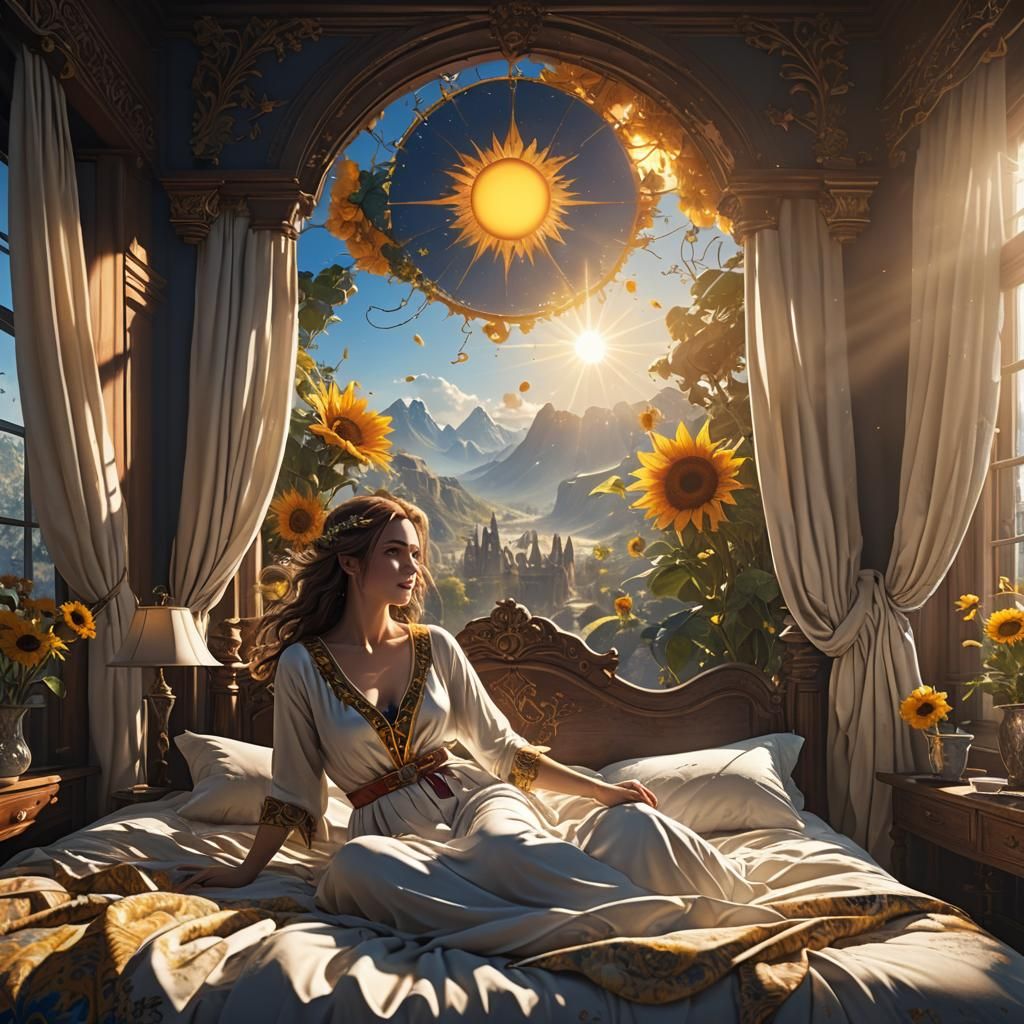 Sunshine Awakening: A Detailed Matte Painting