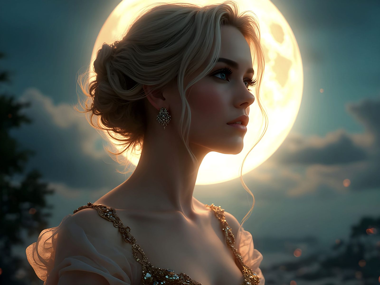 Ethereal Portrait in Triadic Colors