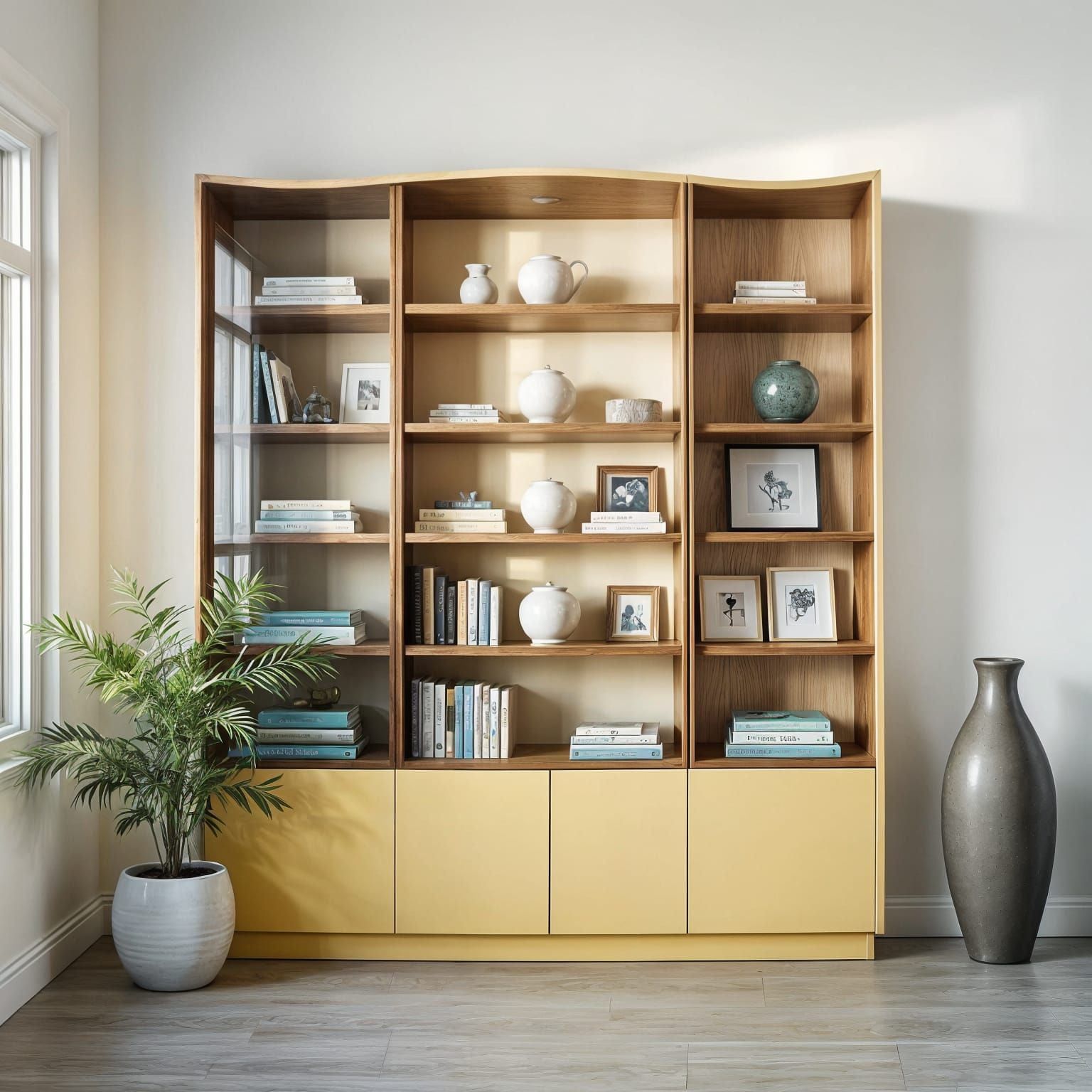 Minimalist Bookshelf in Serene Scandinavian Style