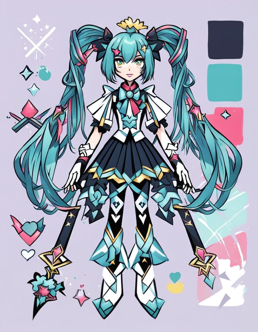 Magical Girl Character in Light Style