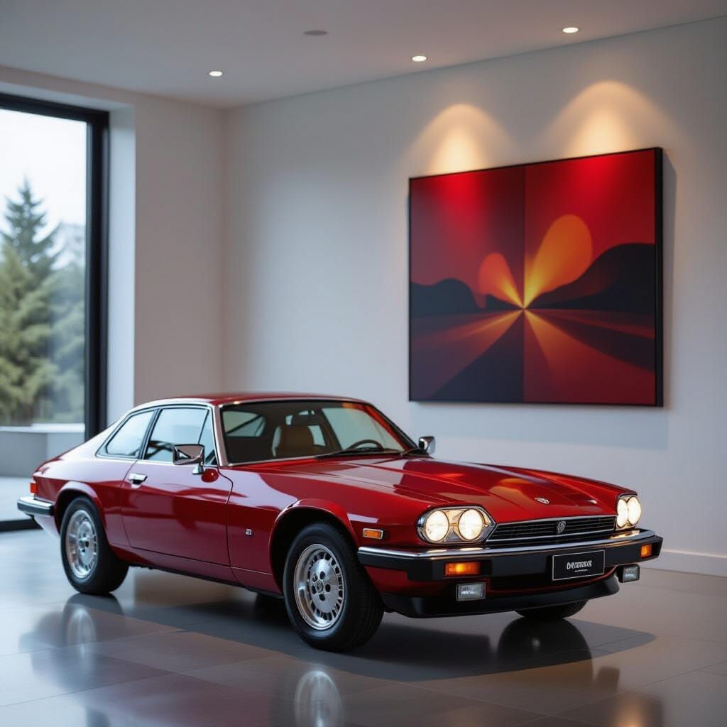 1984 Jaguar XJS Coupe in Modern Living Room