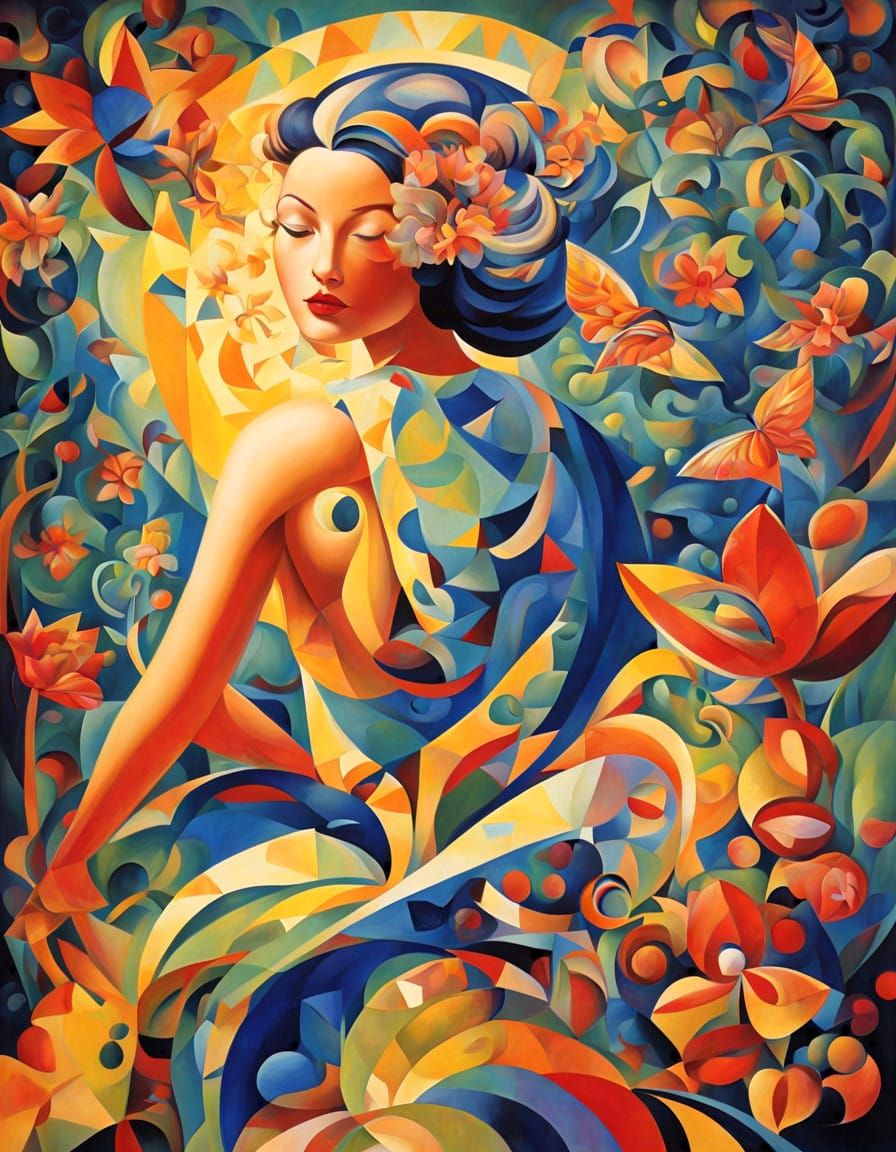 Enchanted Floral Goddess in Whimsical Wonderland