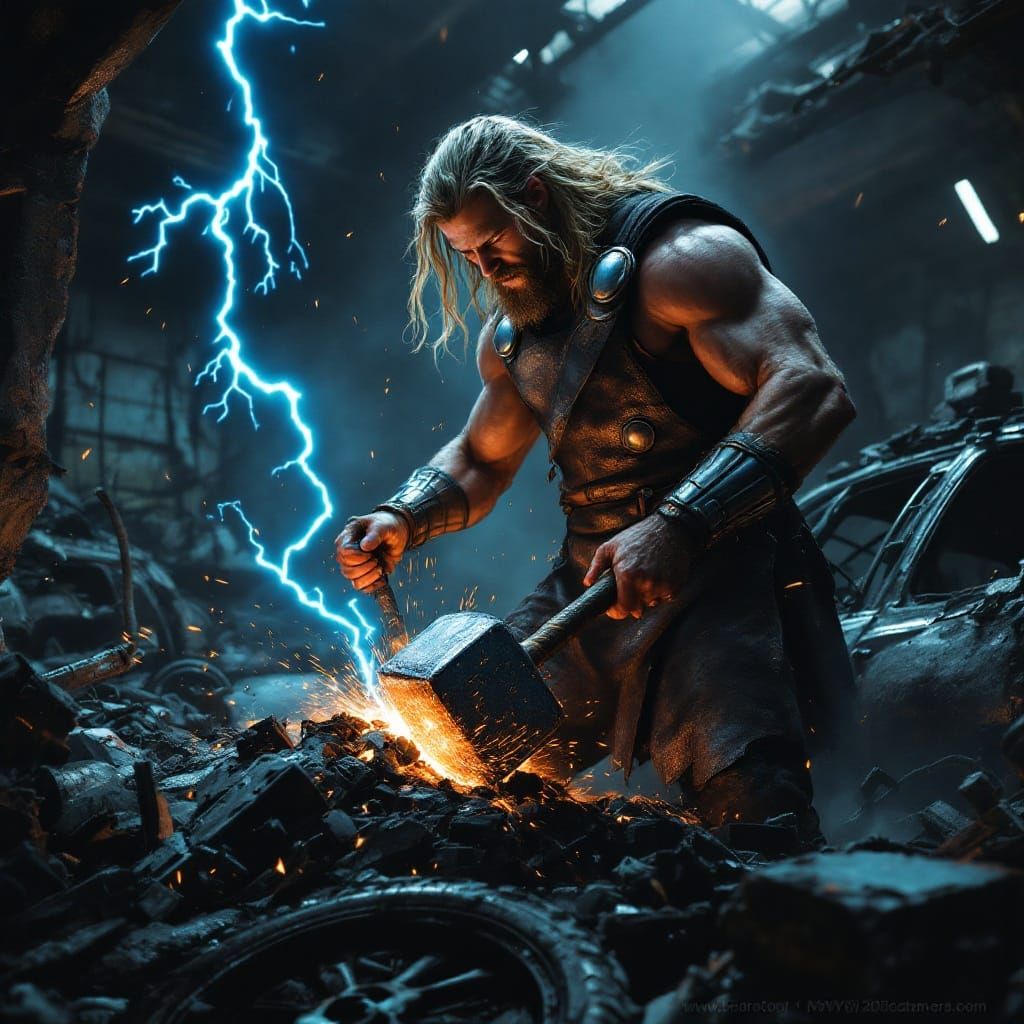 Thor Forges Car Scrap in Gritty Post-Apocalyptic Wreck