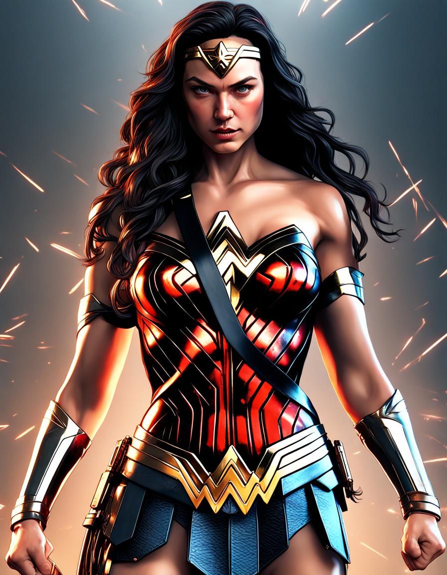 Hyperrealistic Teen Wonder Woman Art