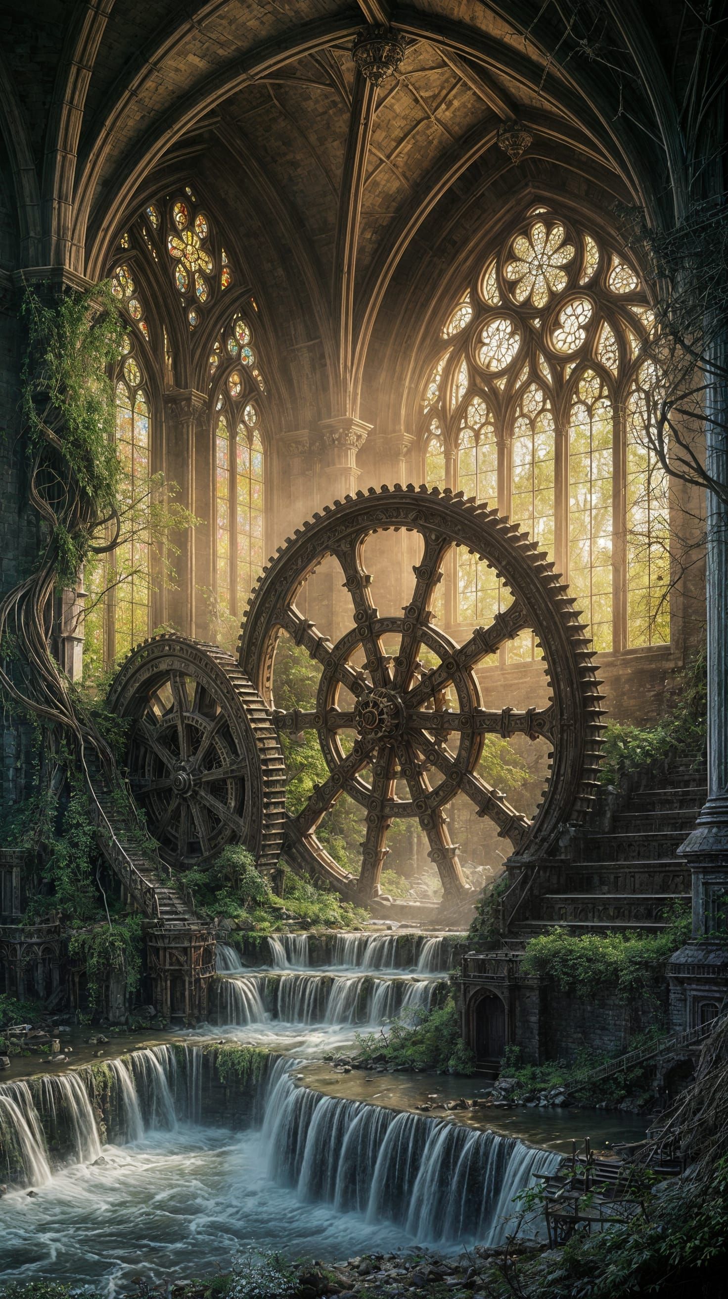 Gothic Steampunk Chapel of Ancient Wonder