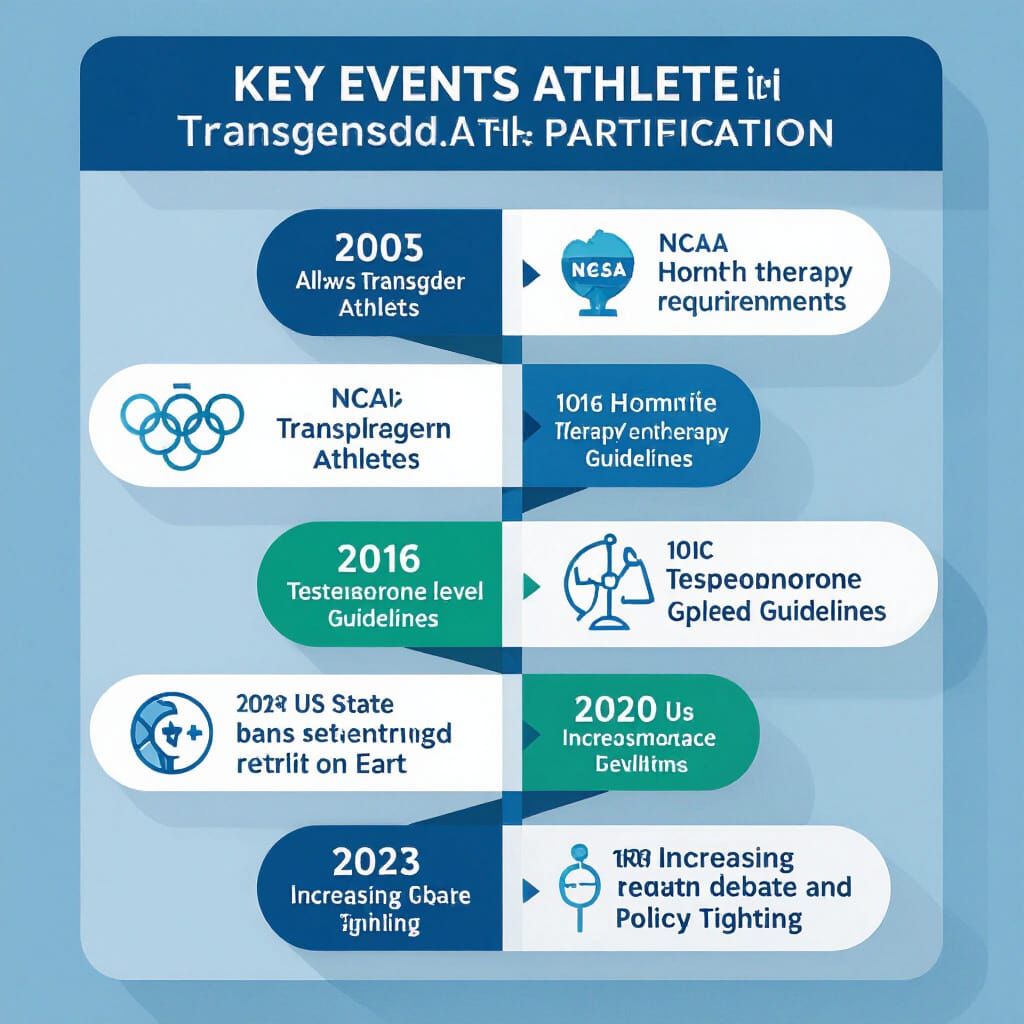 Transgender Athlete Participation Timeline Infographic
