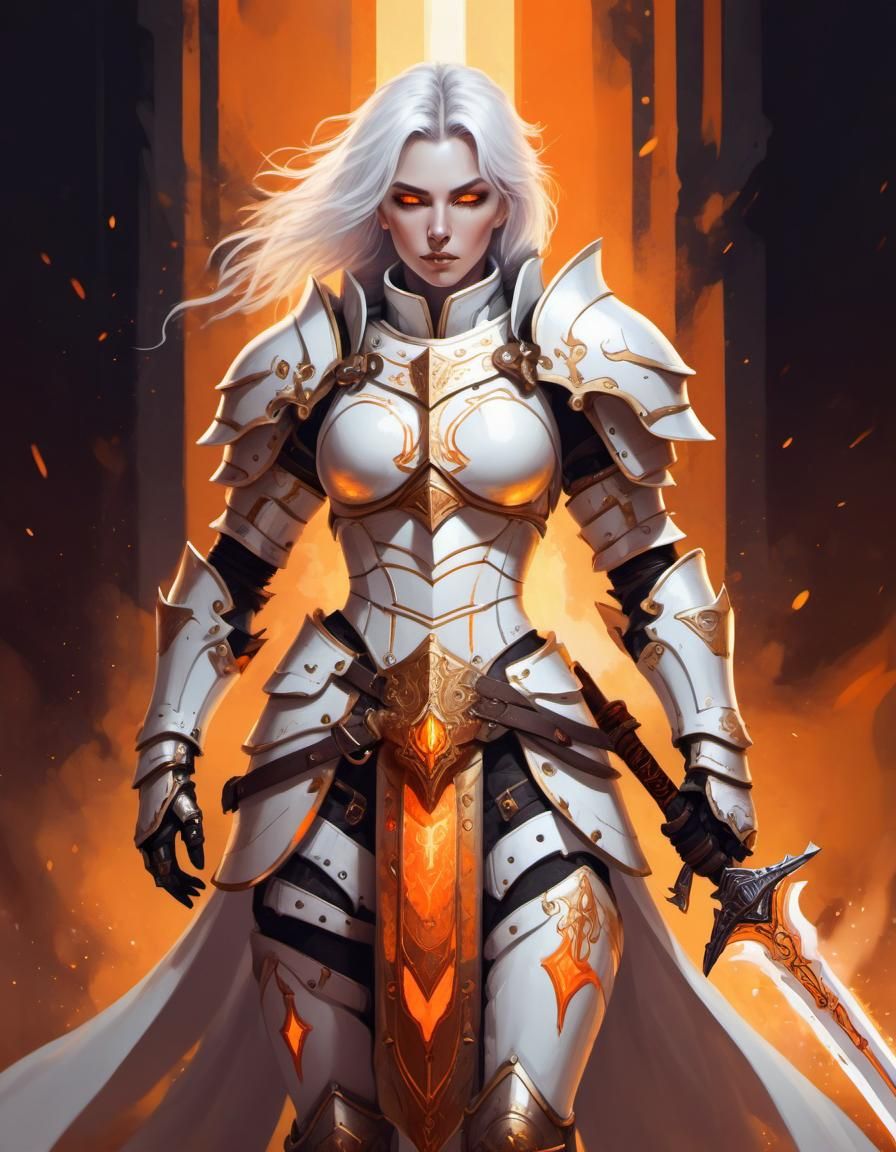 Epic Evil Paladin in Dreamcore Aetherpunk Style