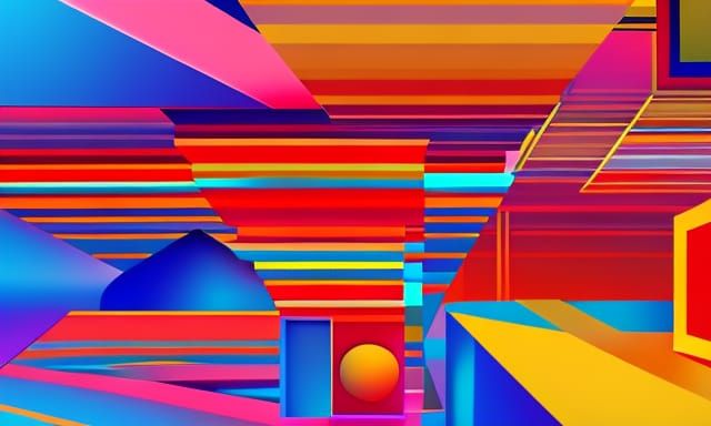 Geometric Fauvism: Cubist Art Deco Painting