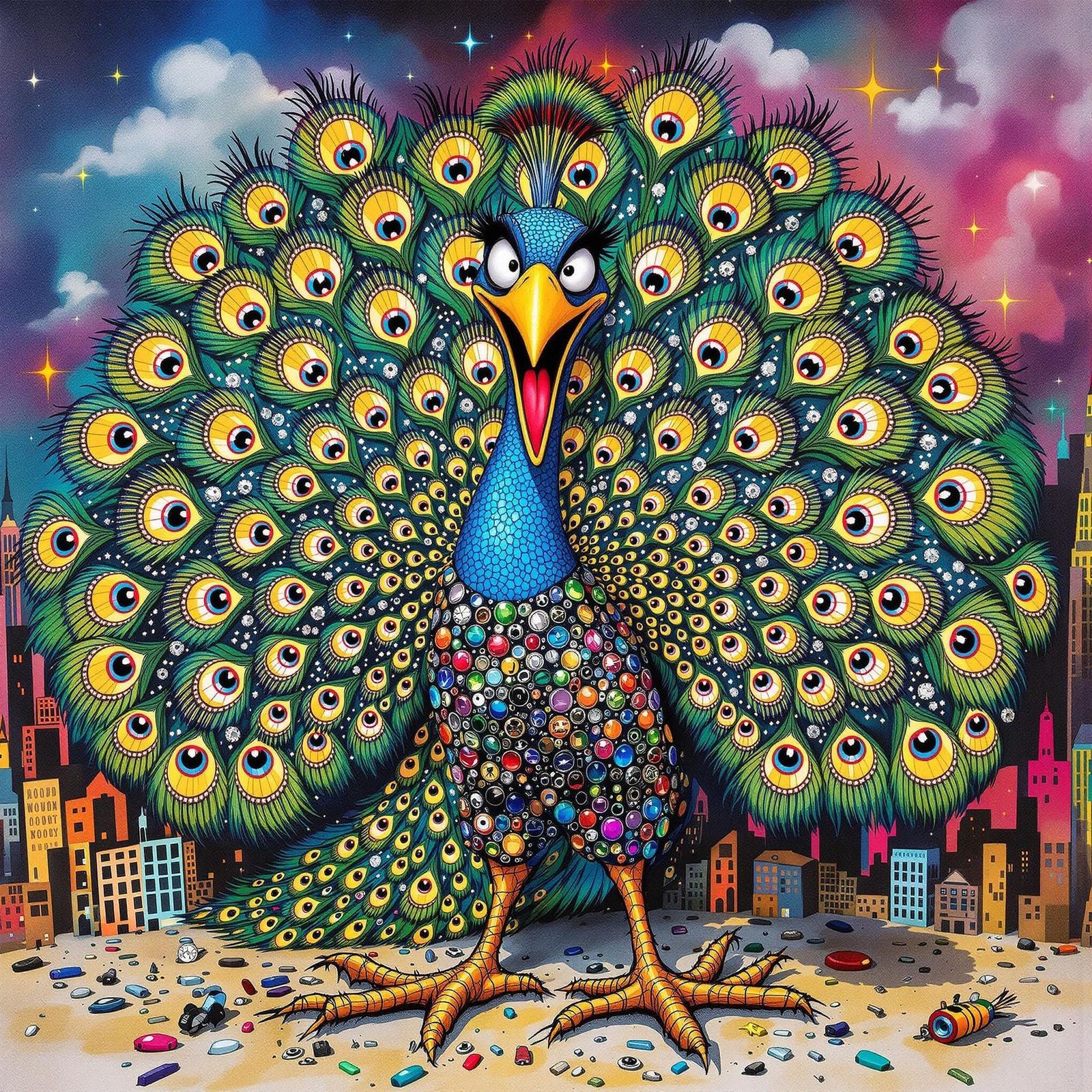 Glamorous Peacock Boogie Master