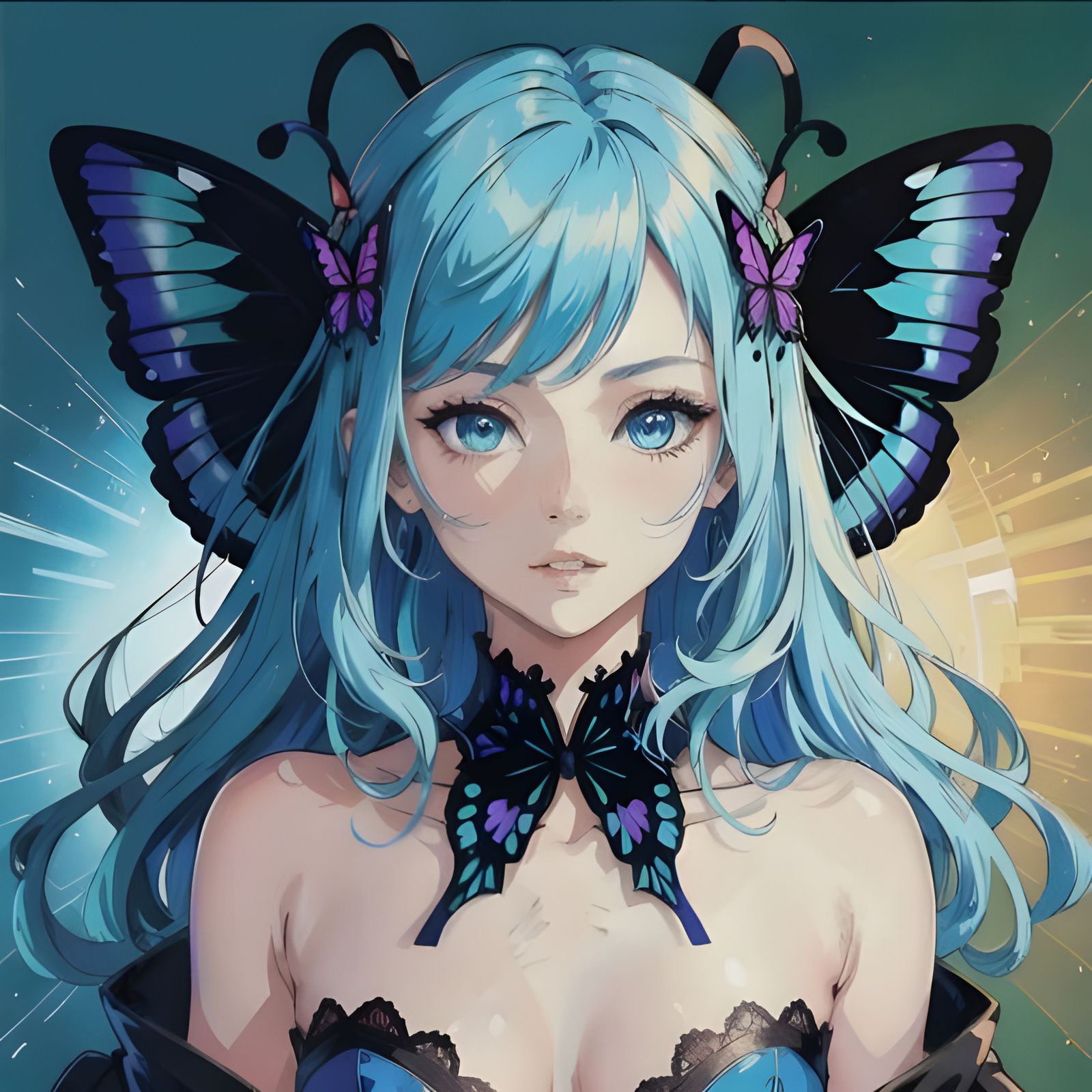 Colorful AI-Generated Butterfly Illustration