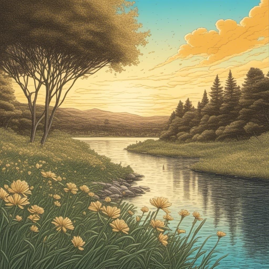 Nile Papyrus in Anime Comic Art Style