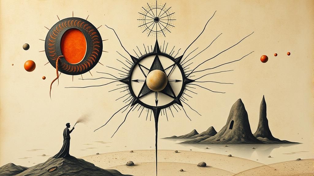 Surreal Ancient Symbol for Seer in Surrealist Style