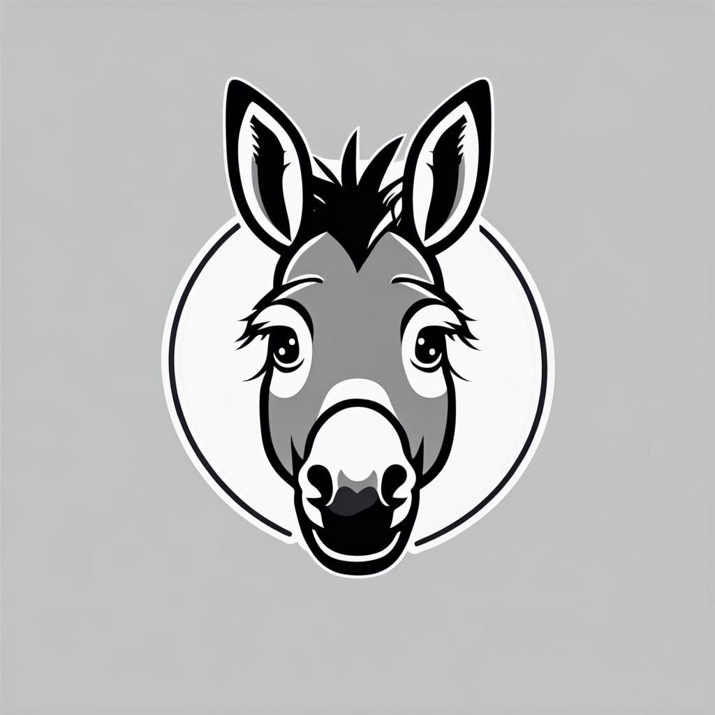 Playful Donkey Logo Design