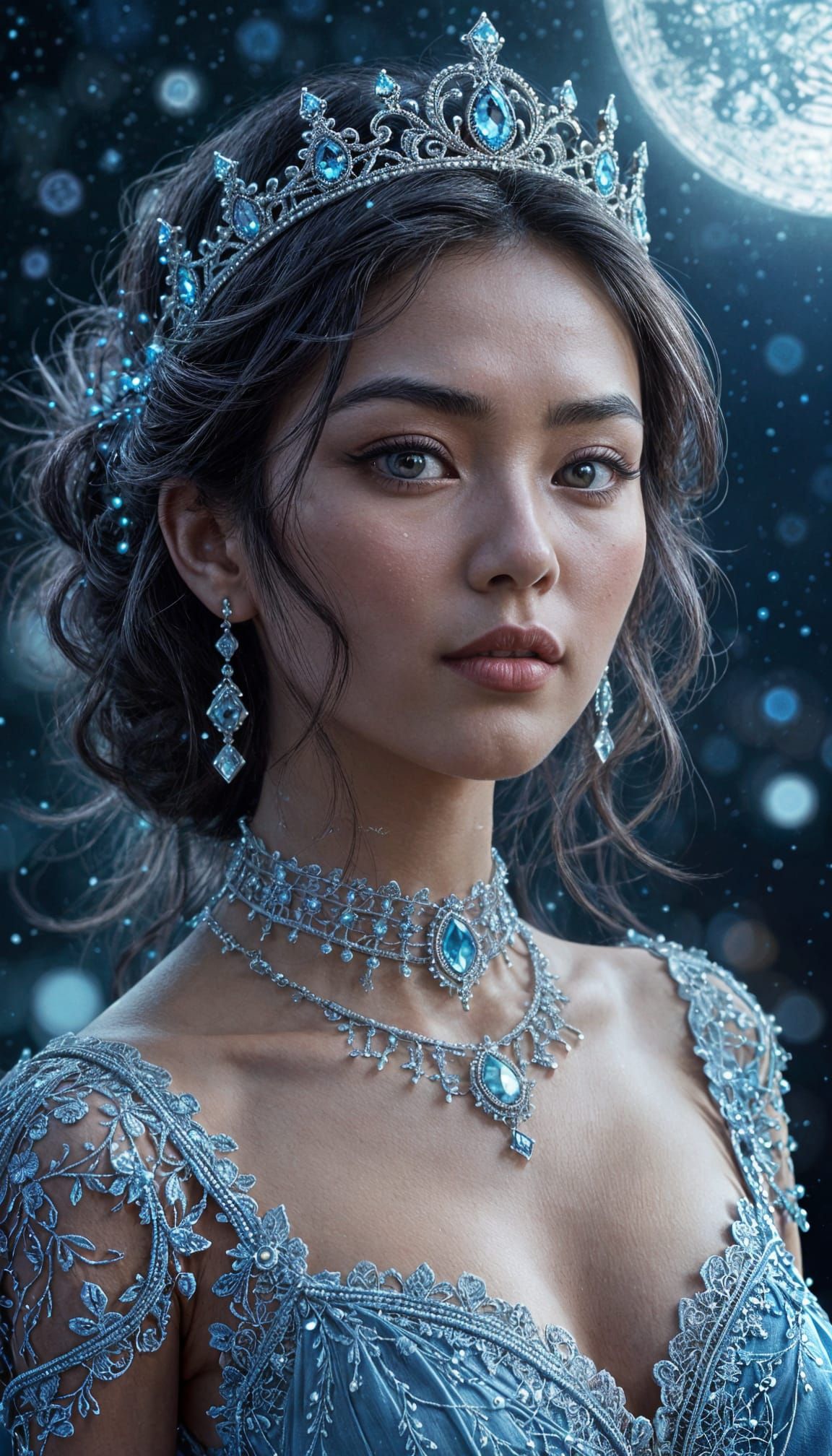 Serene Royal Princess in Ethereal Gown