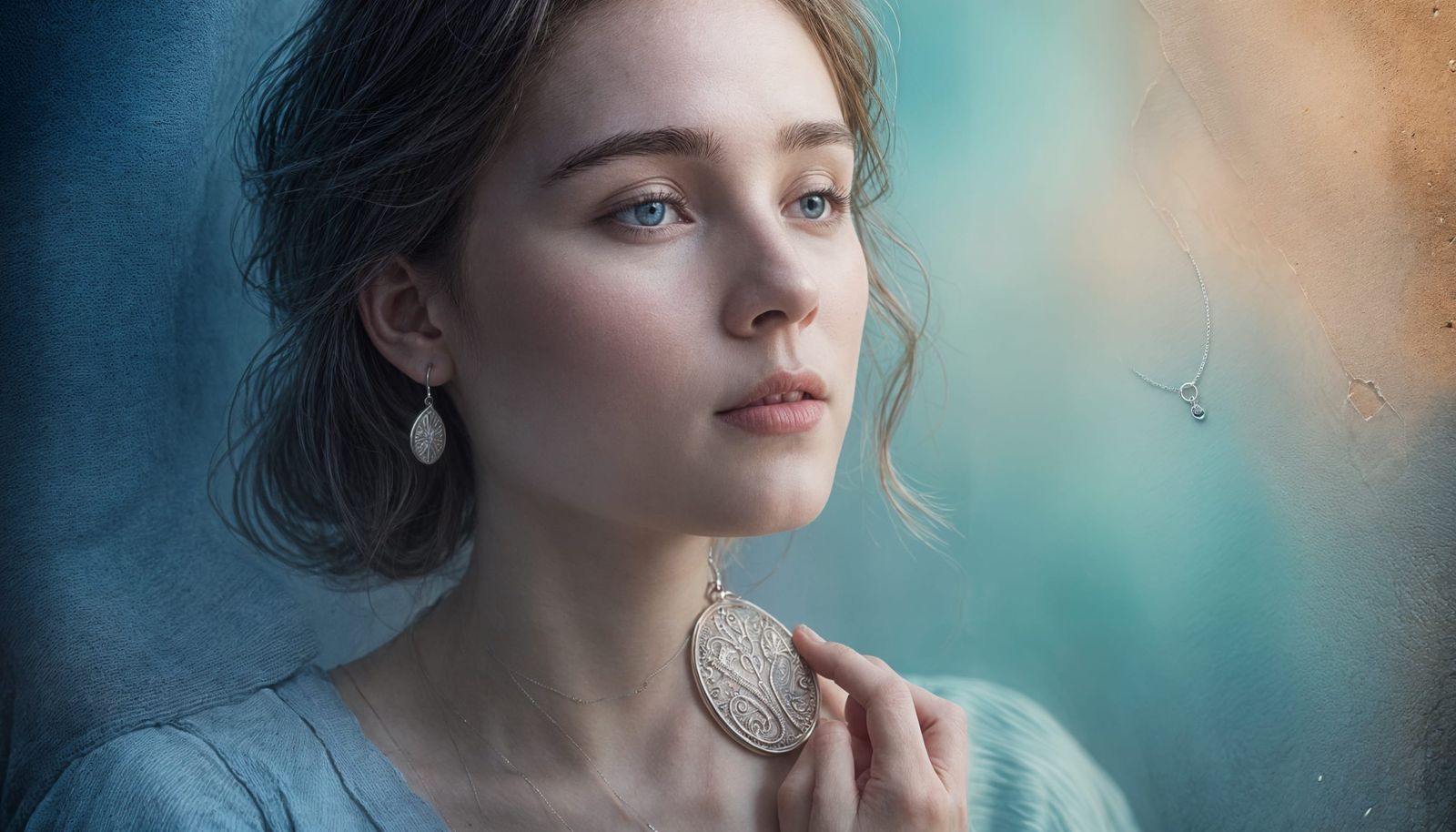 Sentimental Keepsake Necklace Rendered in Pastel Art