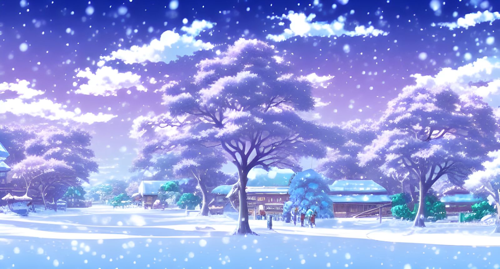 Anime Winter Wonderland Botanical Gardens