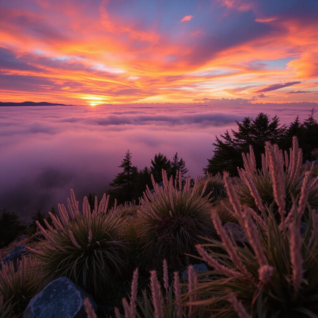 Serenely Glimmering Morning Scene