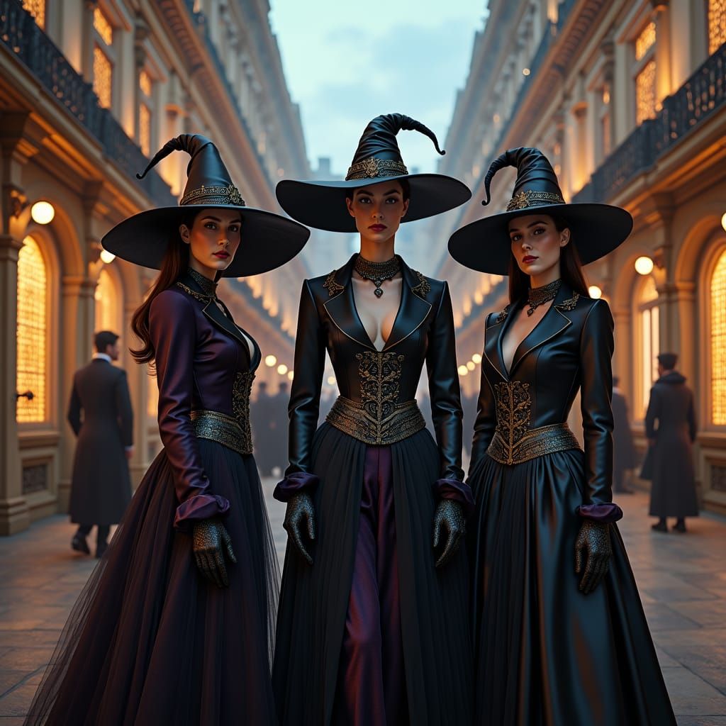 Witches in Mayfair: A Photorealistic Digital Painting