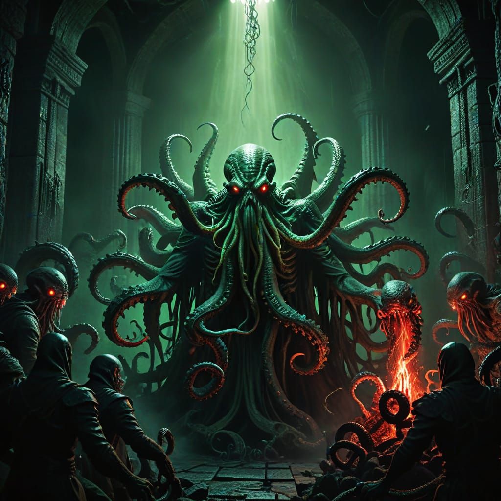 A Lovecraftian horror, an Outsider enter the world