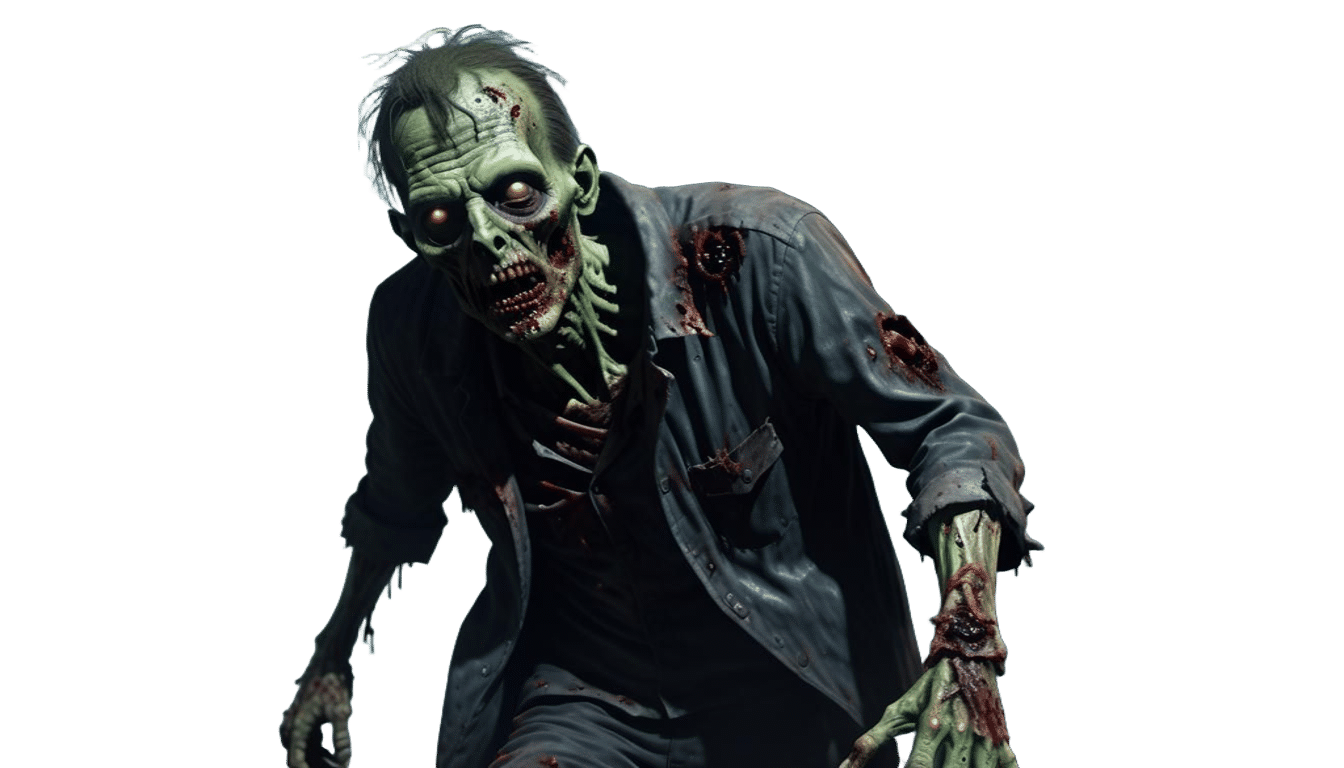 Horror Zombie Man with Spectral Influence