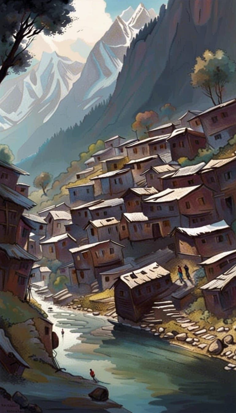 Himalayan Village Inspired by Jakub Rebelka
