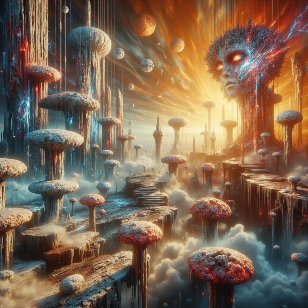 Surrealist Landscape in Ephemeral Transformation, circa 1928