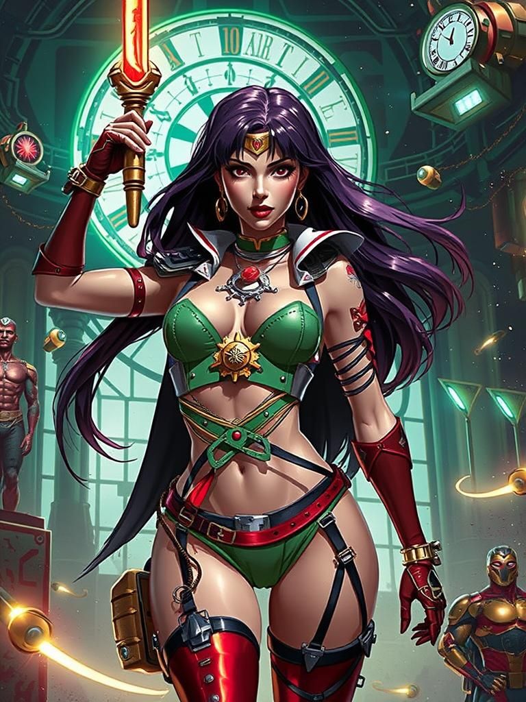 Cyborg Sailor Mars in Steampunk Bikini