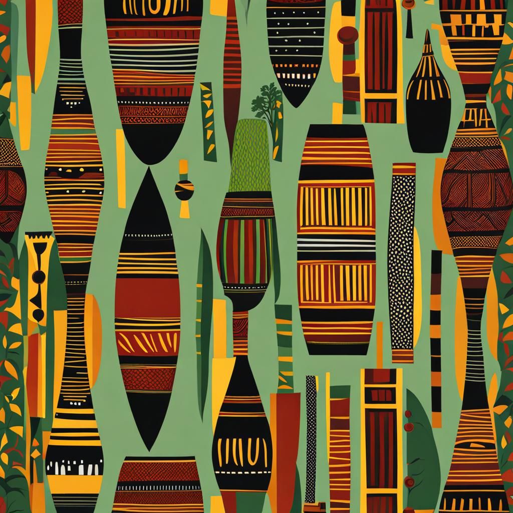 Authentic African Art Illustration
