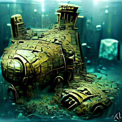 Sunken Artifacts in Underwater Scene