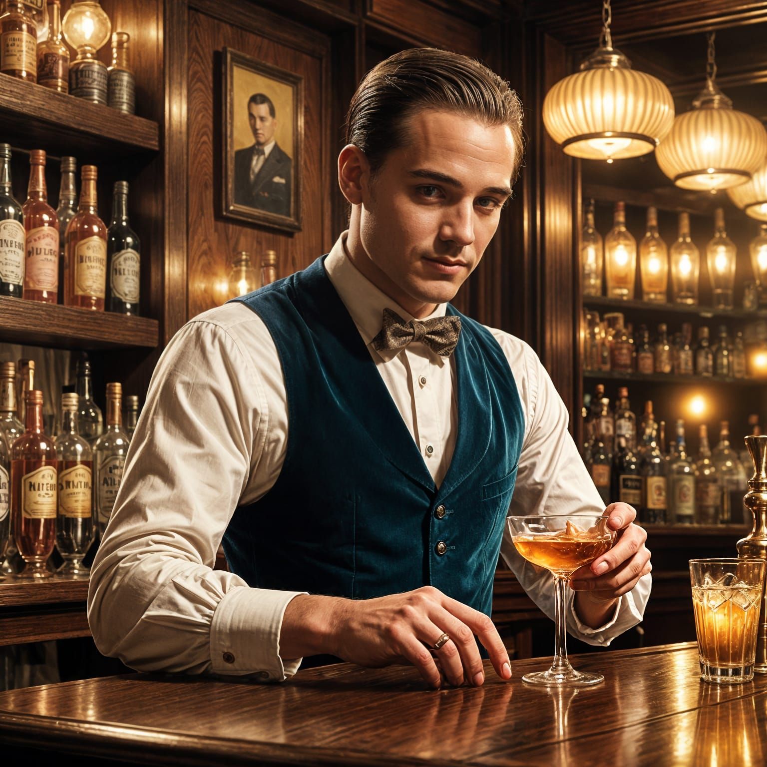 1920s Speakeasy with Art Deco Details